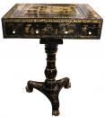 An English Regency Chinese Export   Reversible Games and Side Table