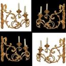 A Set of Four 18th Century Italian Giltwood Appliques