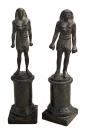 A Pair of 18th Century Egyptian Bronze Statues