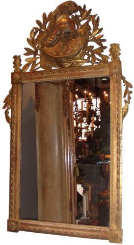 An 18th Century French Louis XVI Giltwood Neoclassical Mirror
