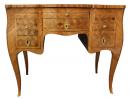 A Louis XV Parisian Amaranth (Purpleheart) and Tulipwood Parquetry Poudreuse Mechanique Dressing Table