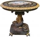 A 19th Century Italian Polychrome and Parcel Giltwood Scagliola Table
