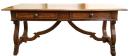 An 18th Century Tuscan Walnut and Satinwood Inlay Partner's Desk