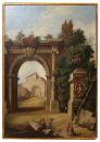 An 18th Century “Capriccio” Landscape Oil Painting