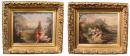 A Pair of Diminutive 18th Century Italian Oil on Canvas Paintings