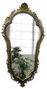 A Rare 18th Century Italian Green Tortoiseshell and Gilt Wood Mirror