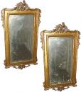 A Pair of 18th Century Italian Giltwood Mirrors