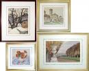 A Set of Four Continental Watercolors