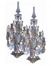 A Pair of French 19th Century Brass Girandoles