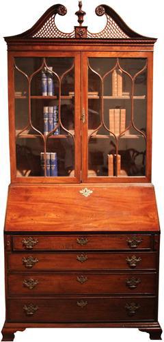 A Late 18th Century English George III Mahogany Bureau Bookcase No. 4267 A Late 18th Century English George III Mahogany Bureau Bookcase No. 4267