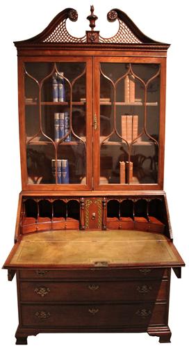 A Late 18th Century English George III Mahogany Bureau Bookcase No. 4267 A Late 18th Century English George III Mahogany Bureau Bookcase No. 4267