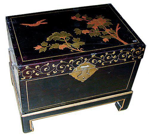 A 19th Century Chinese Pigskin-wrapped Chinoiserie Coffer No. 477 A 19th Century Chinese Pigskin-wrapped Chinoiserie Coffer No. 477