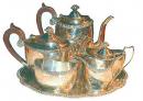 A 19th Century English Six-Piece Silvered Tea Set