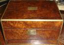 A 19th Century Burl Walnut Fitted Beauty Case