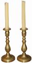 A Fine Pair of 19th Century English Brass Candlesticks