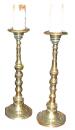 A Pair of 19th Century French Brass Candlesticks