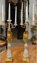 A 19th Century Pair of French Empire Gilt- Bronze Four-Light Winged Figural Candelabras