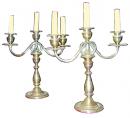 A Pair of English Three-Arm Candelabras