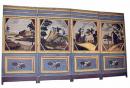 An 18th Century Italian Four Panel Painted Screen