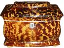 An Unusual Double Bombe Mid-19th Century English Tortoiseshell Tea Caddy