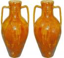 A Pair of Unusually Large Italian Olio Earthenware Amphorae