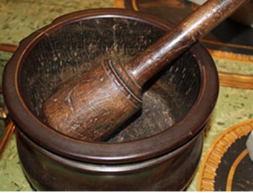 A Rare and Unusually Large Italian 18th Century Mortar and Pestal