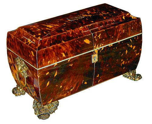 A Rare Large 19th Century English Tea Caddy