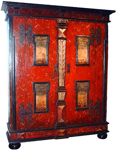 A Handsome 18th Century Hand-Painted Armoire No. 2116 A Handsome 18th Century Hand-Painted Armoire No. 2116