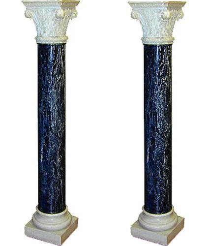 A Fine Pair of 18th Century Italian Tete Negre Marble Columns