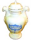 An Italian 16th Century Baluster-form Lidded White Porcelain Apothecary Jar