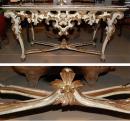 An 18th Century Italian Painted and Parcel-Gilt Rococo Console