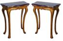 A Pair of Exceptionally Rare Sized 19th Century Sicilian Gilt wood Consoles
