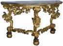 A Rare and Fine 18th Century Italian Giltwood Marble Top Console