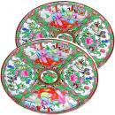 A Pair of 19th Century Chinese Famille Rose Plates