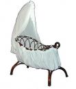 An Adorable 19th Century Beechwood Rocking Cradle