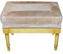 A 19th Century Tailored Polychrome and Parcel Gilt Italian Ottoman