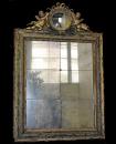 An Italian 18th Century Louis XVI Painted & Parcel-Gilt Six-Paneled Plate Mirror