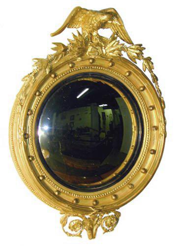 An Early 19th Century English Regency Giltwood Convex Mirror