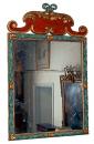 An Exquisite 18th Century Italian Polychrome & Gilt Mirror
