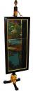 A Dramatic Late 18th Century Italian Giltwood and Bois Noirci Dressing Mirror