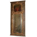 A Rare 18th Century Polychrome and Parcel-Gilt Trumeau
