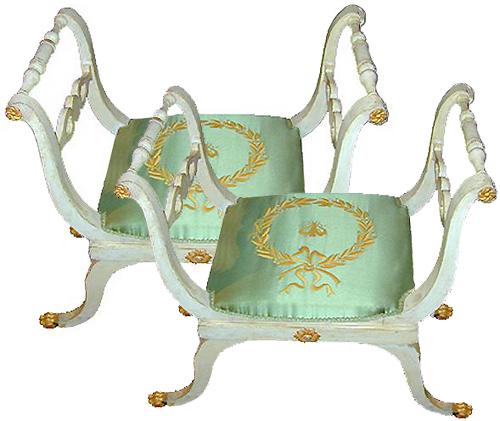 A Pair of 19th Century Italian Empire Benches