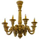 An 18th Century Italian Carved Silver Giltwood Chandelier