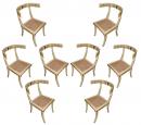 A Set of Eight 18th Century Italian Polychrome Klismos Chairs