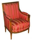 An 18th Century French Directoire Walnut Bergere