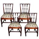 An Italian Set of Four 18th Century Neoclassical Side Chairs