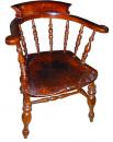 Two Similar English Windsor Captain's Chairs