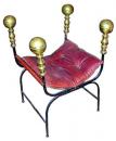 An Iron Folding Campaign Chair