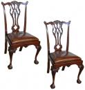 A Fine Pair of 19th Century English Chippendale Chairs