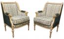 A Fine Pair of Louis XVI Carved Bergeres